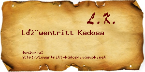 Löwentritt Kadosa névjegykártya